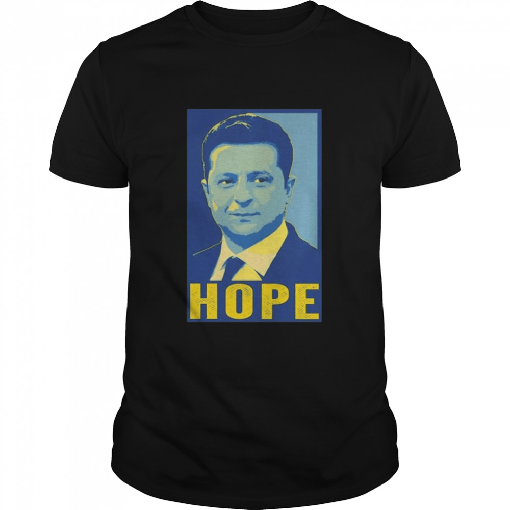 Volodymyr zelensky hope for ukraine support president ukraine shirt