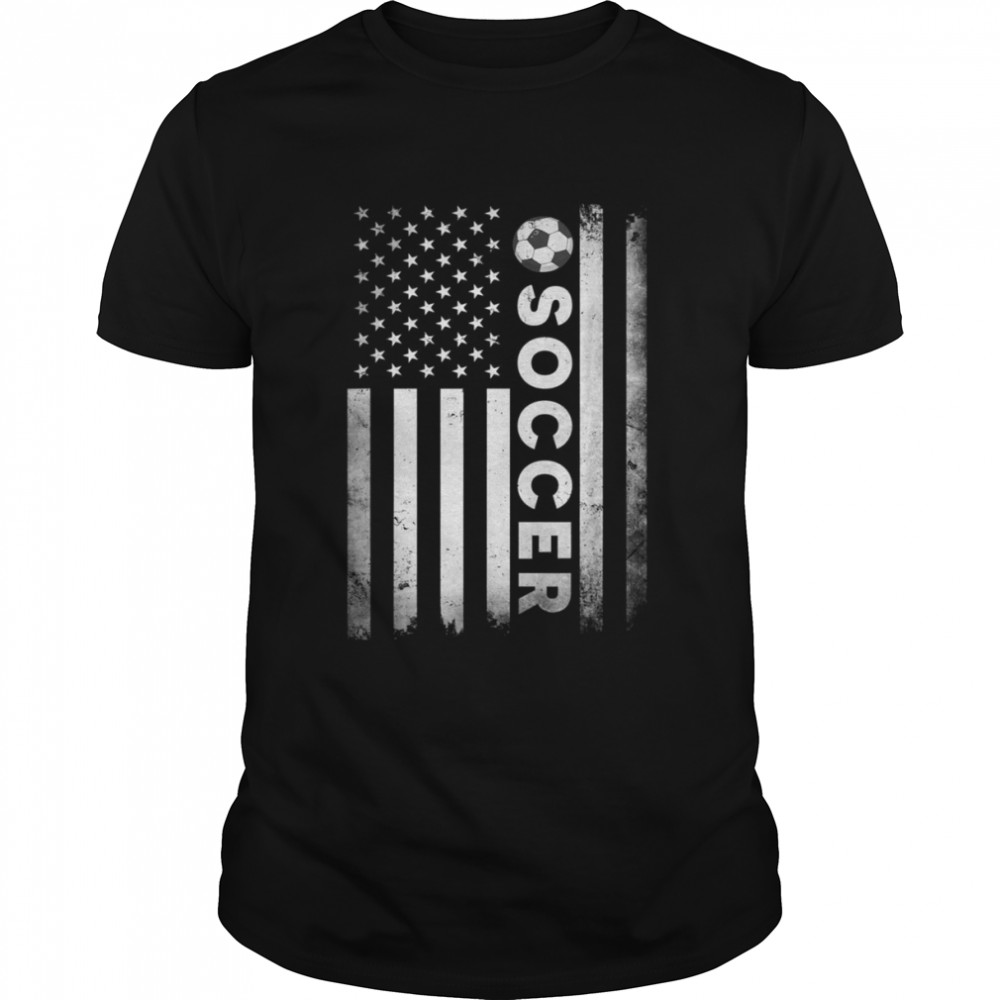 Soccer Player USA US American Flag Girls Boys Shirt