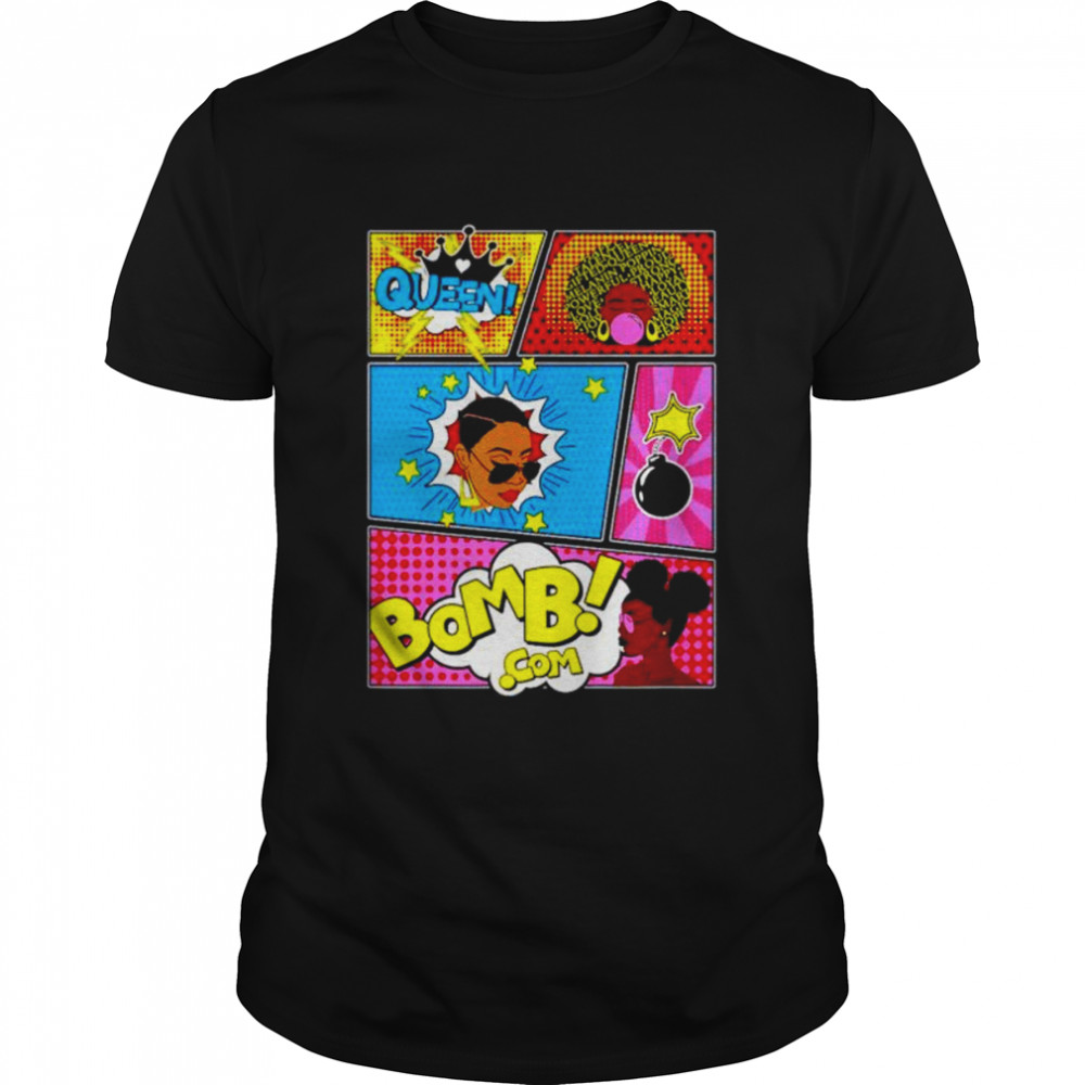 Comic Black Queen Melanin Poppin T-shirt