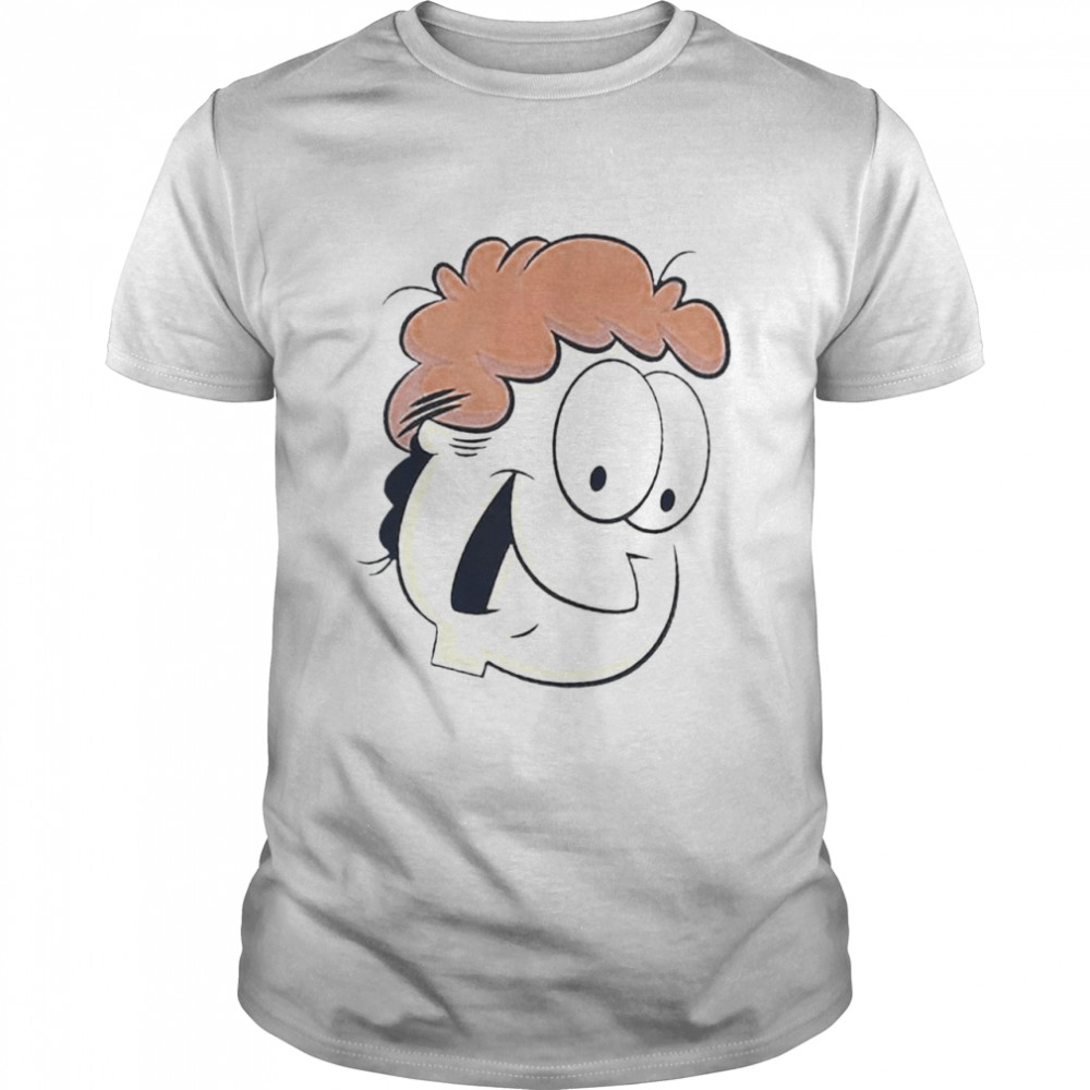 Garfield Jon Arbuckle big face shirt