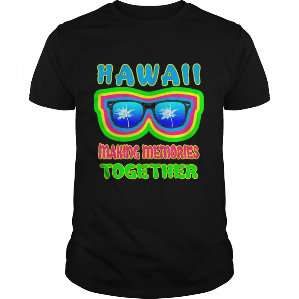 Hawaii Memories Tropic Palm Sunglasses Beach Island Vacation Shirt