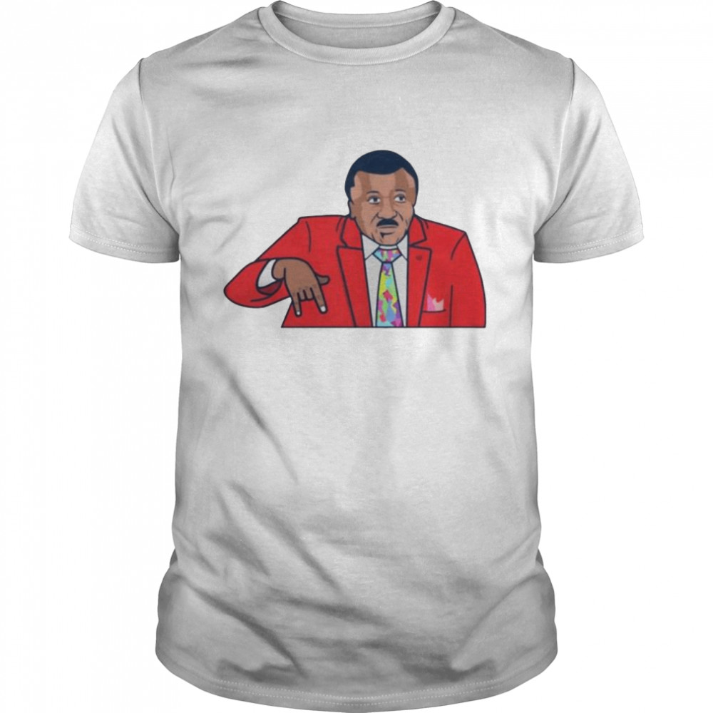 Jon Williams Horns Down Red Suit shirt