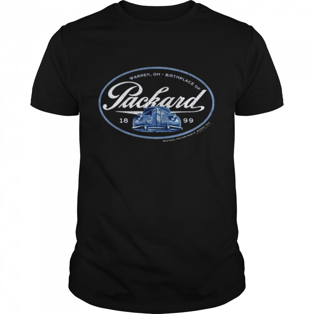 Navy tonal packard car vintage grill shirt