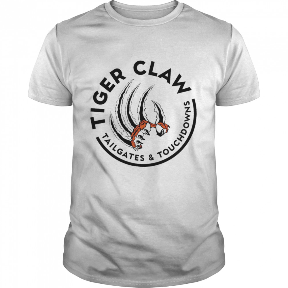 Tiger Claw football tailgates and touchdowns shirt