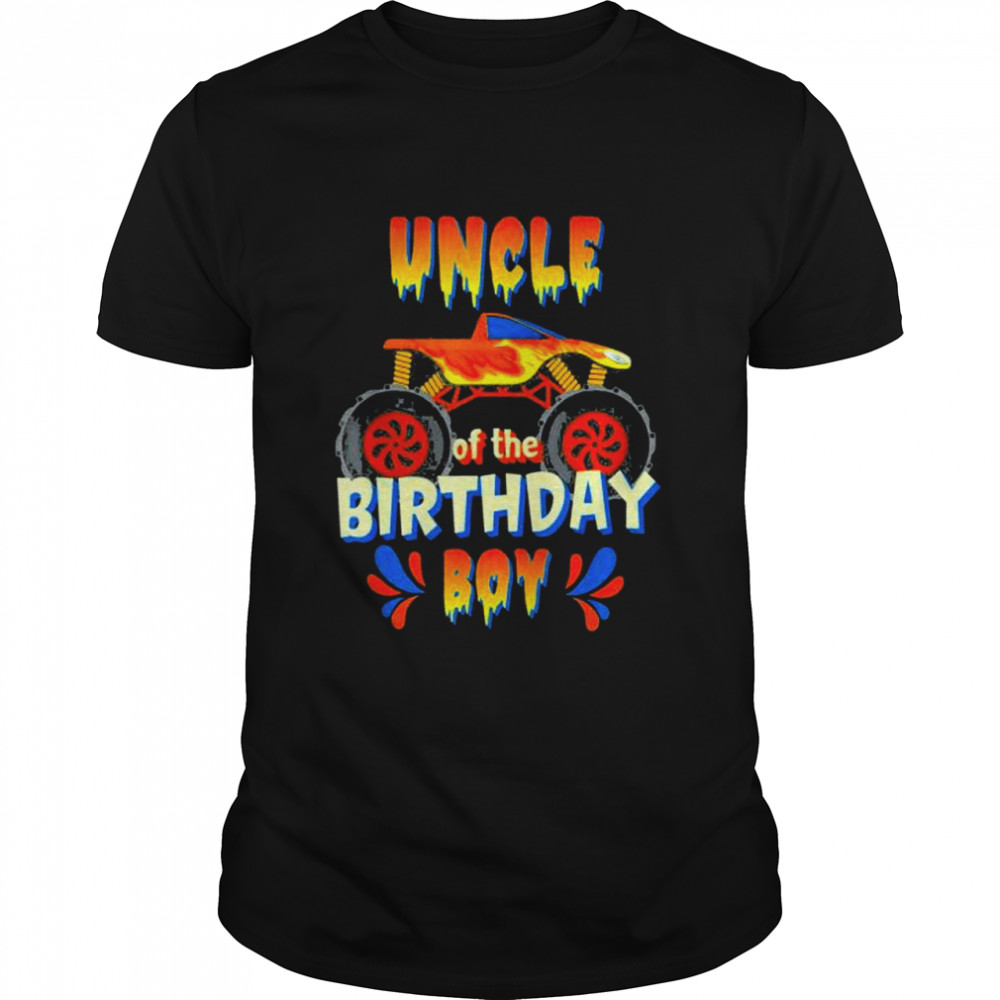 Uncle Birthday Boy Monster Truck Theme Matching Family shirt