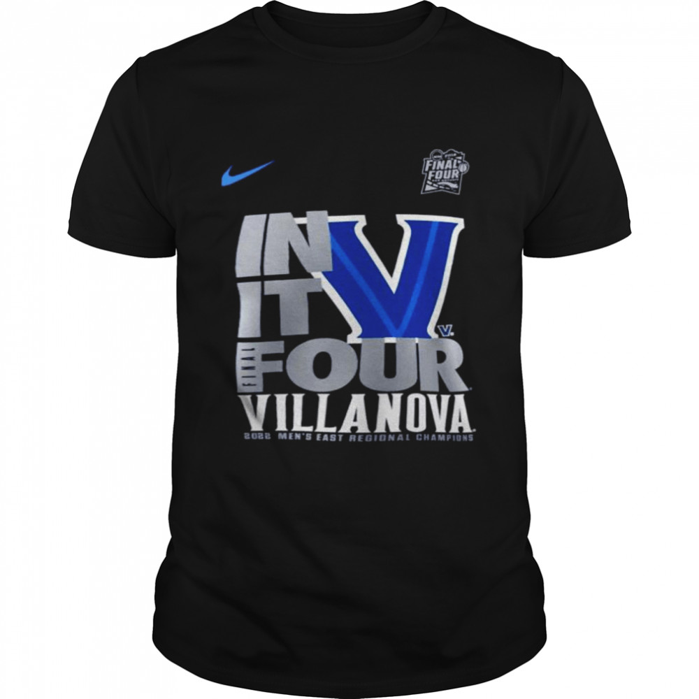 Villanova Wildcats 2022 NCAA Men’s Basketball Tournament Final Four Bound East Regional Champions Locker Room T-shirt