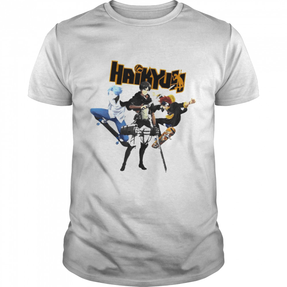 Haikyuu Sk8 The Infinity Attack on Titan shirt