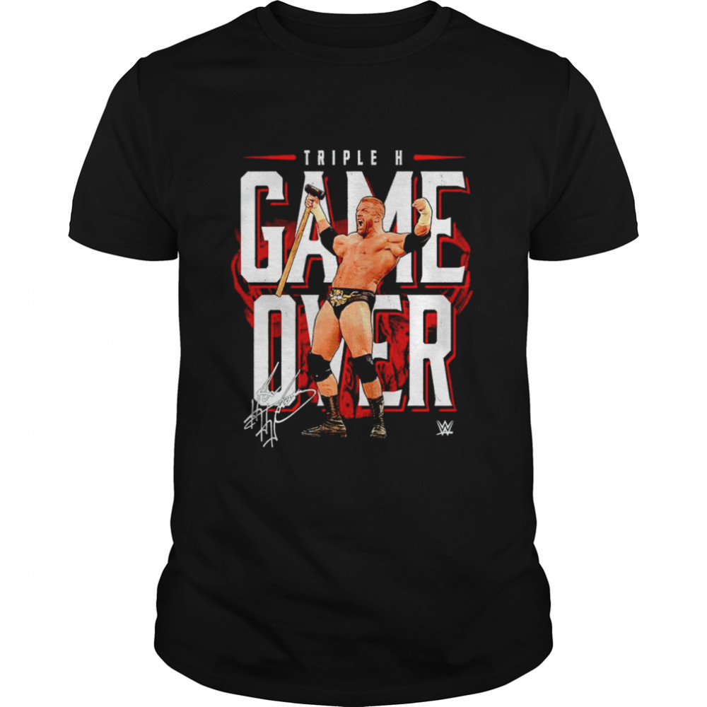 Triple H gameover signature shirt