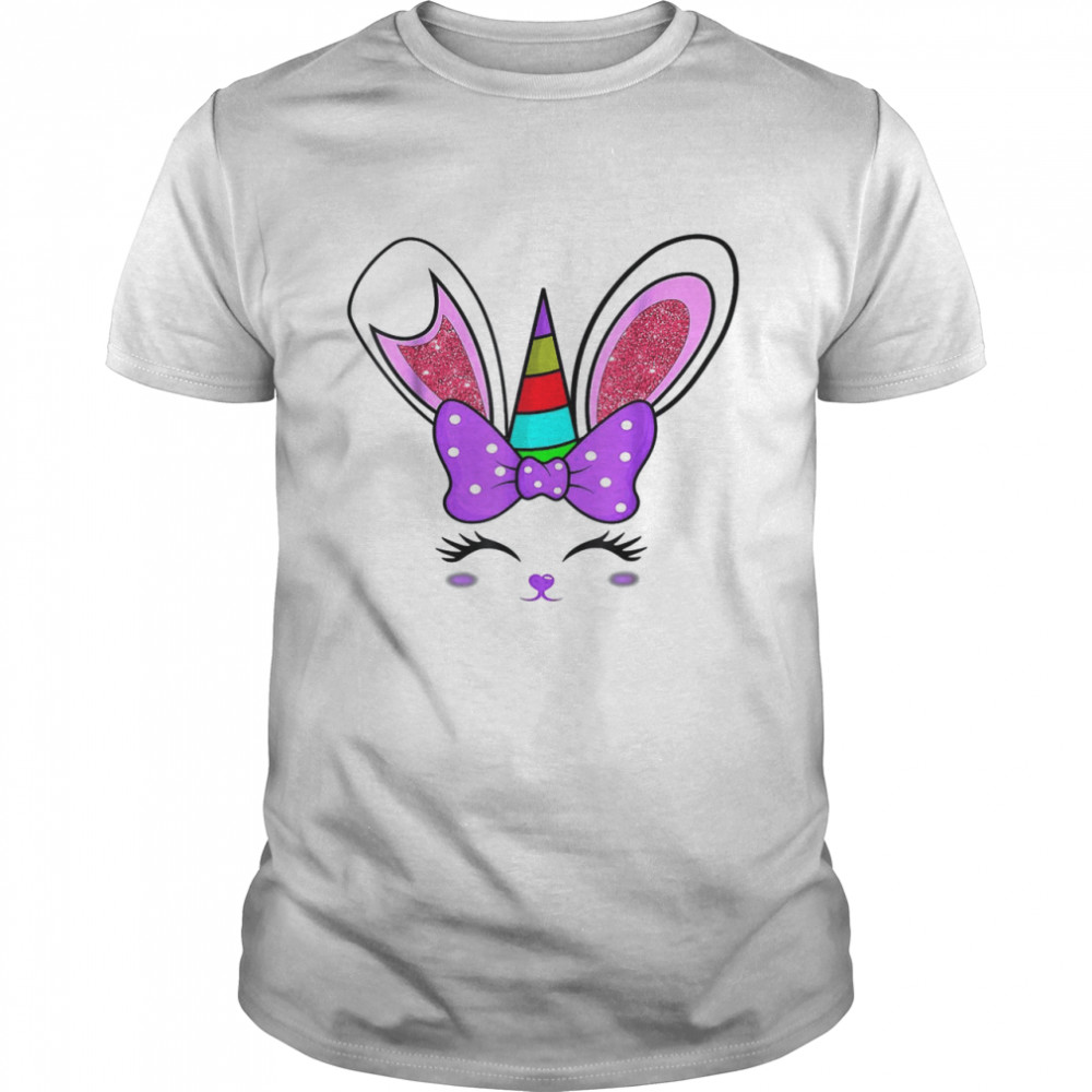 Easter Bunny Face and Girls Easter Cute Bunny Face Shirt