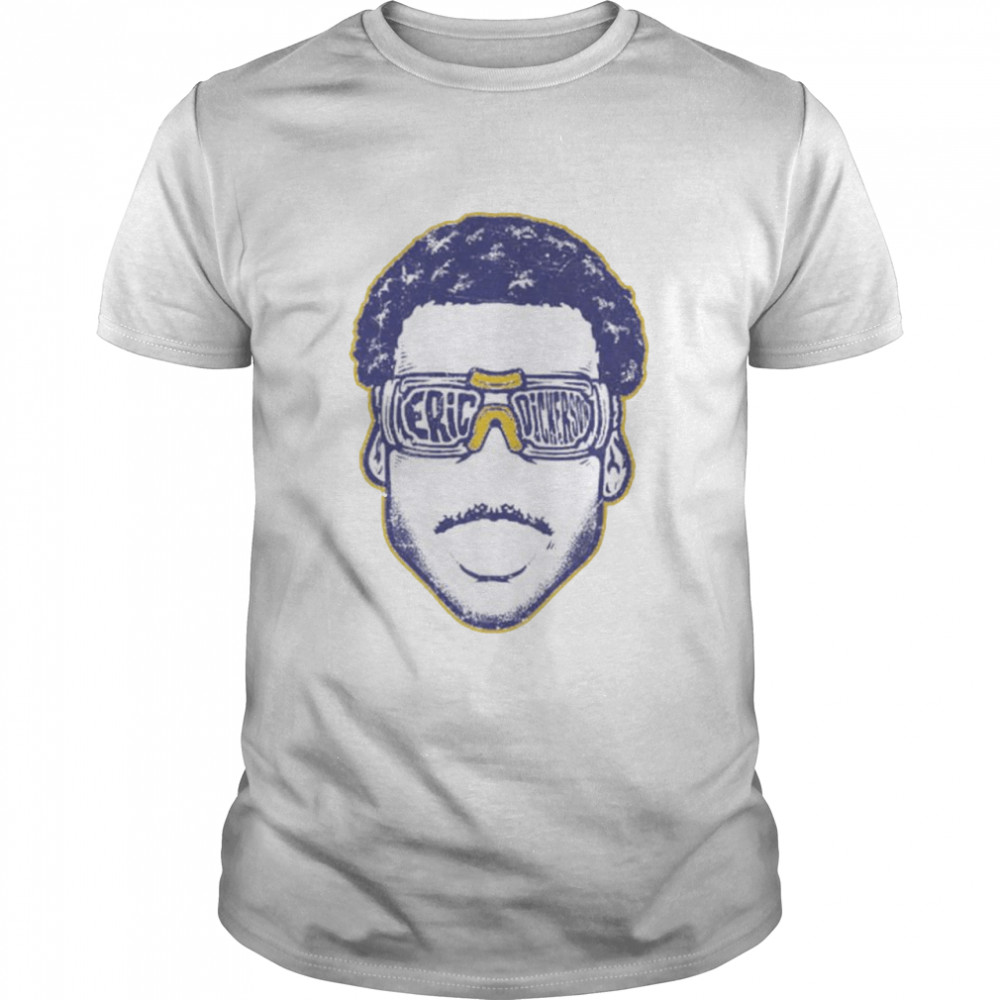 Los Angeles Rams Eric Dickerson player silhouette signature shirt