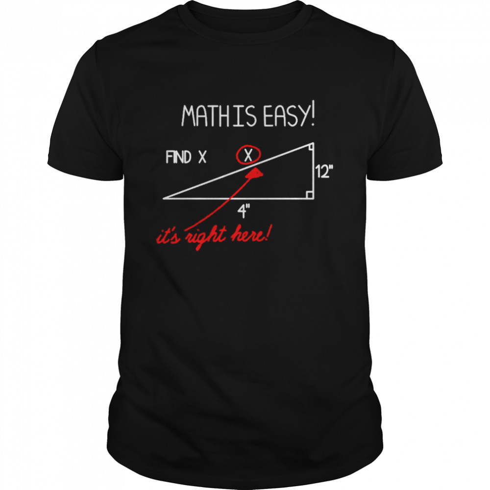 Math is easy it’s right here shirt