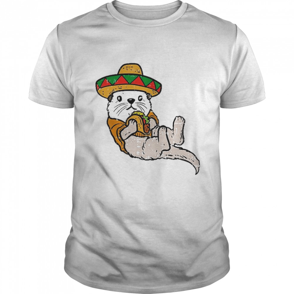 Mexican Otter Sombrero Taco Cinco De Mayo Fiesta Animal T-Shirt