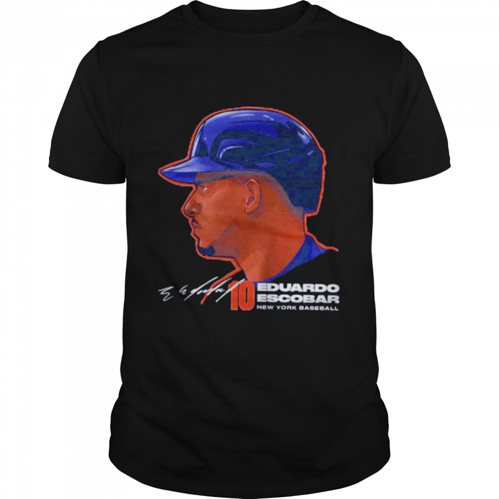 New York Mets Eduardo Escobar profile signature shirt