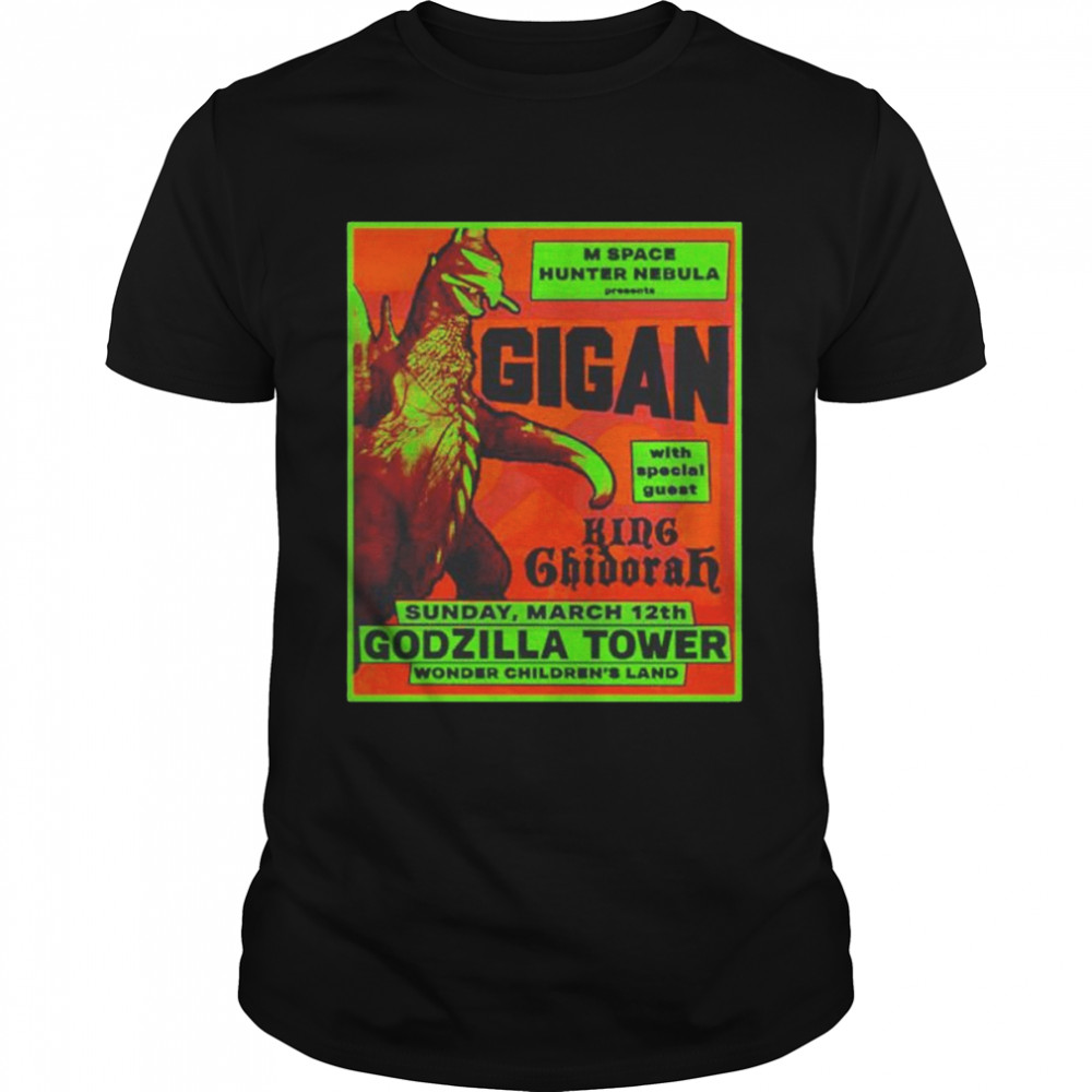 Godzilla Toho Gigan King Ghidorah shirt
