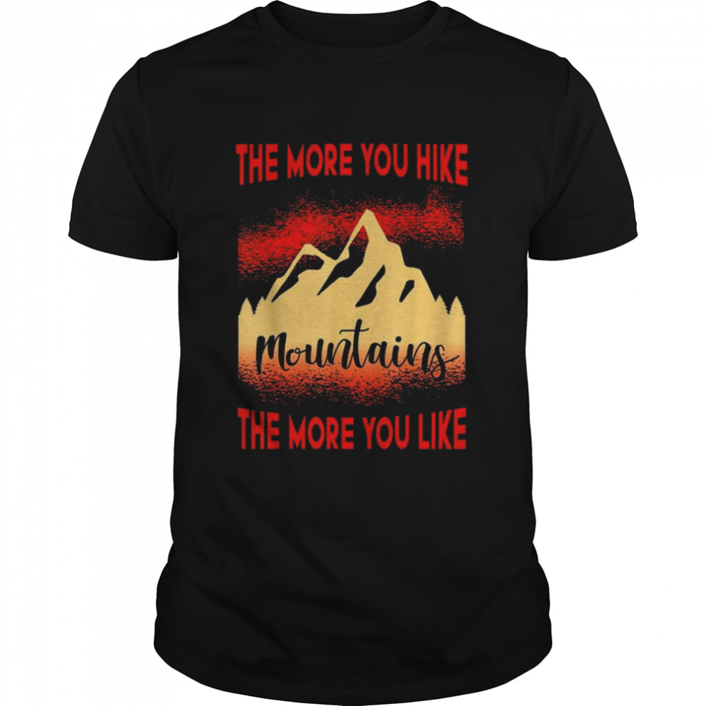 Outdoor colorful hiking graphic camping mountains nature shirt