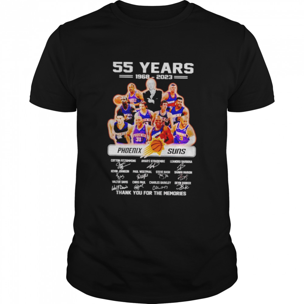 55 years Phoenix Suns 1968 2023 thank you for the memories shirt