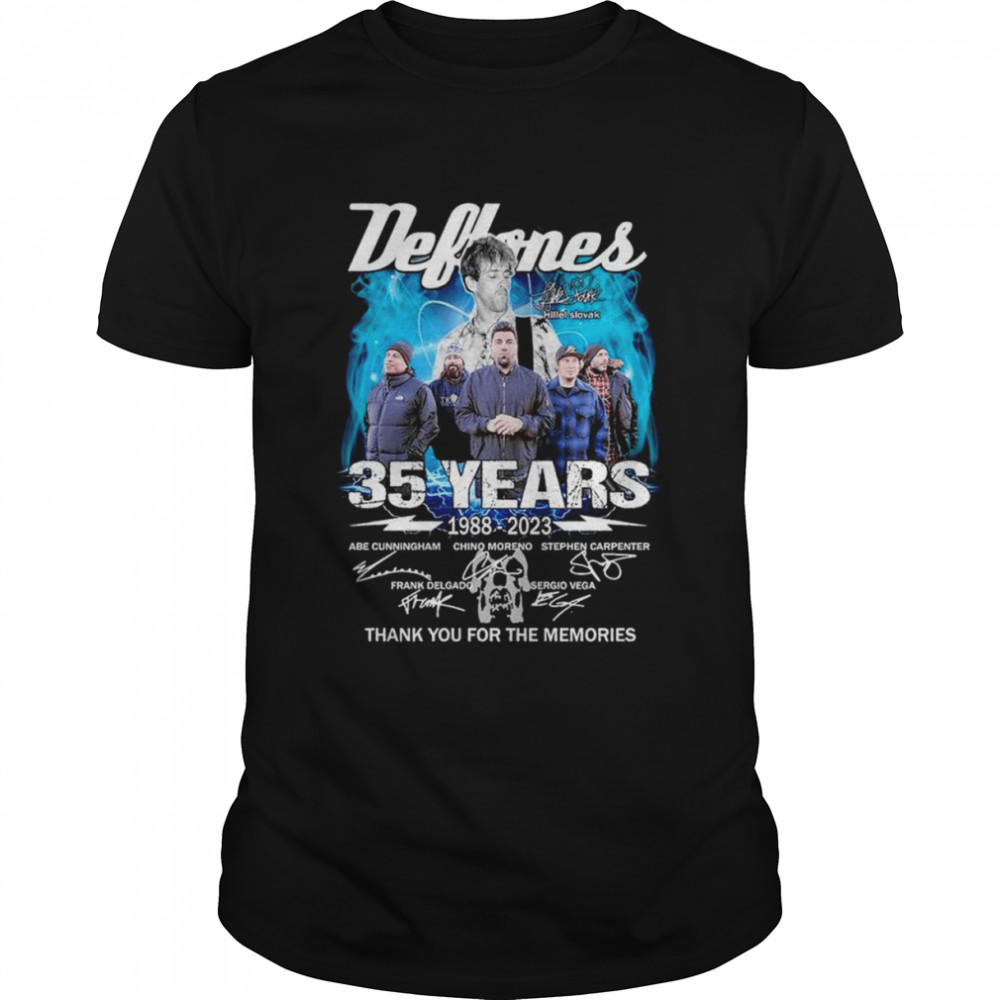 Deftones 35 years 1988 2023 thank you for the memories shirt