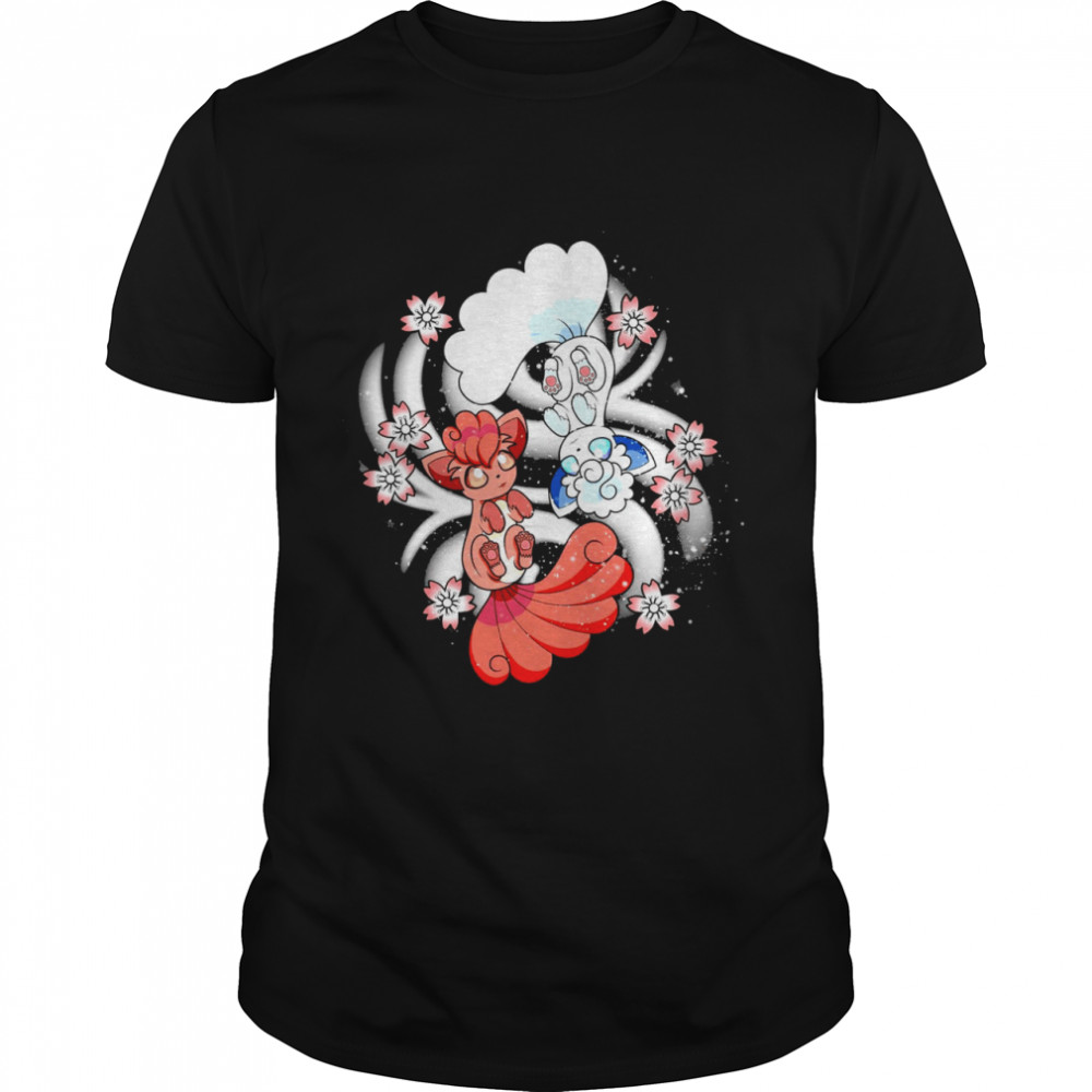 Pokemon Yin and Yang Vulpix fox monsters shirt