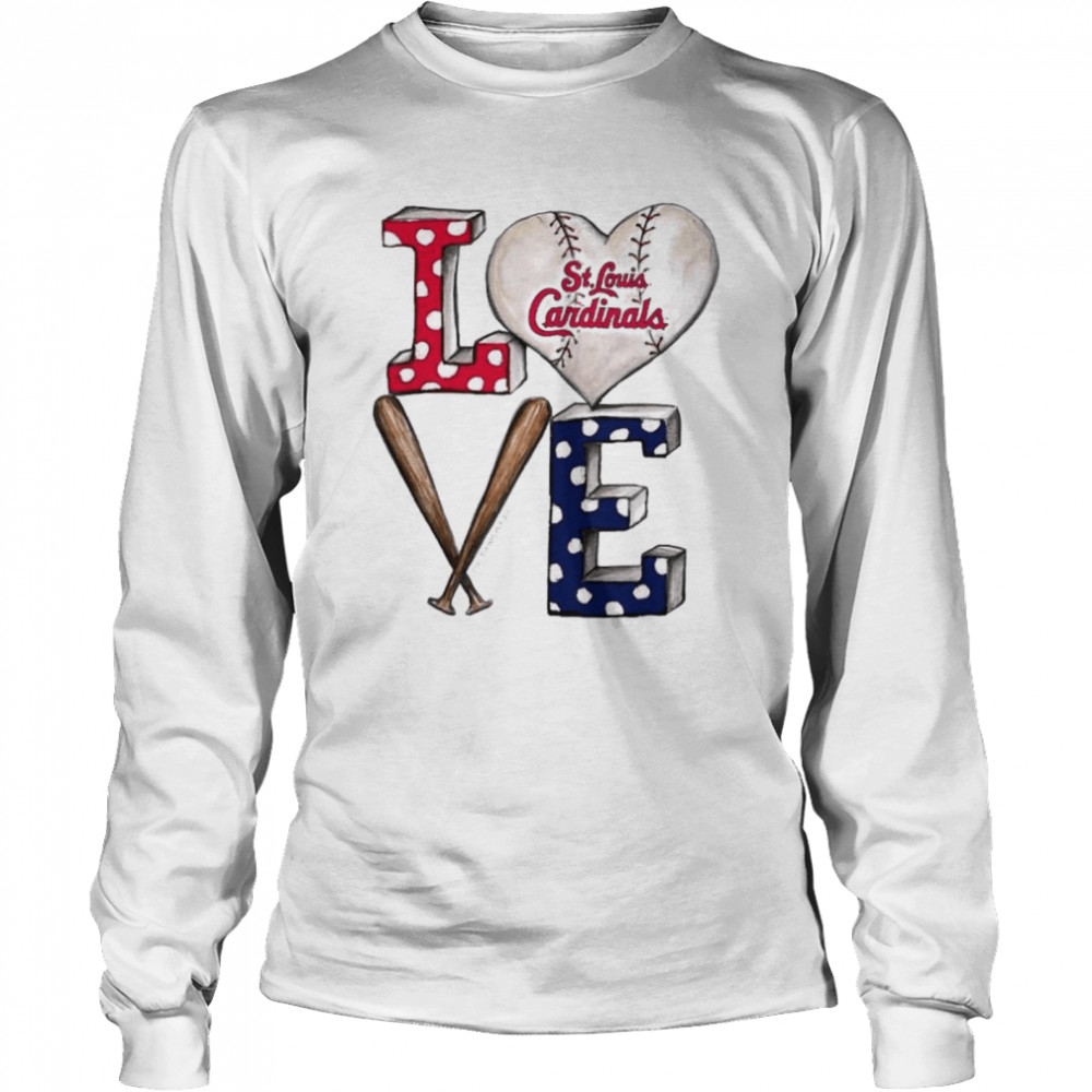 St. Louis Cardinals baseball love shirt Long Sleeved T-shirt