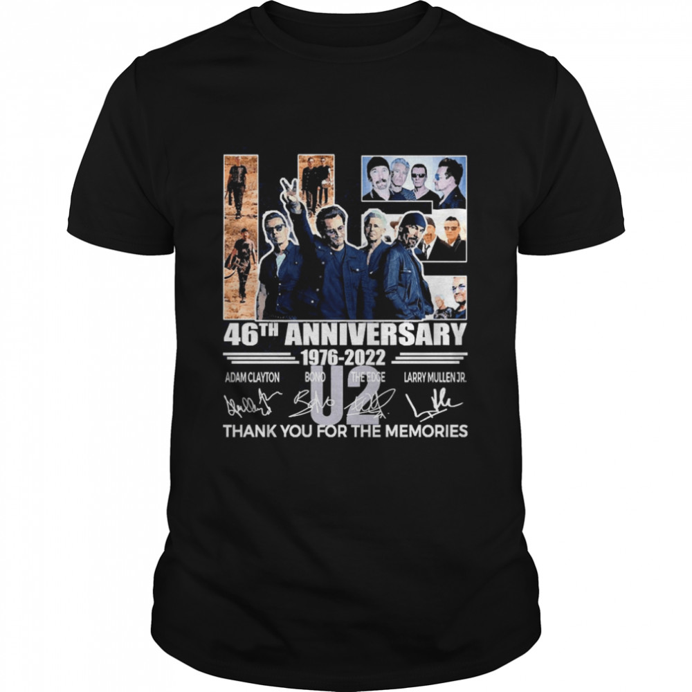 U2 46th Anniversary 1876-2022 Signature Thank You For The Memories Shirt