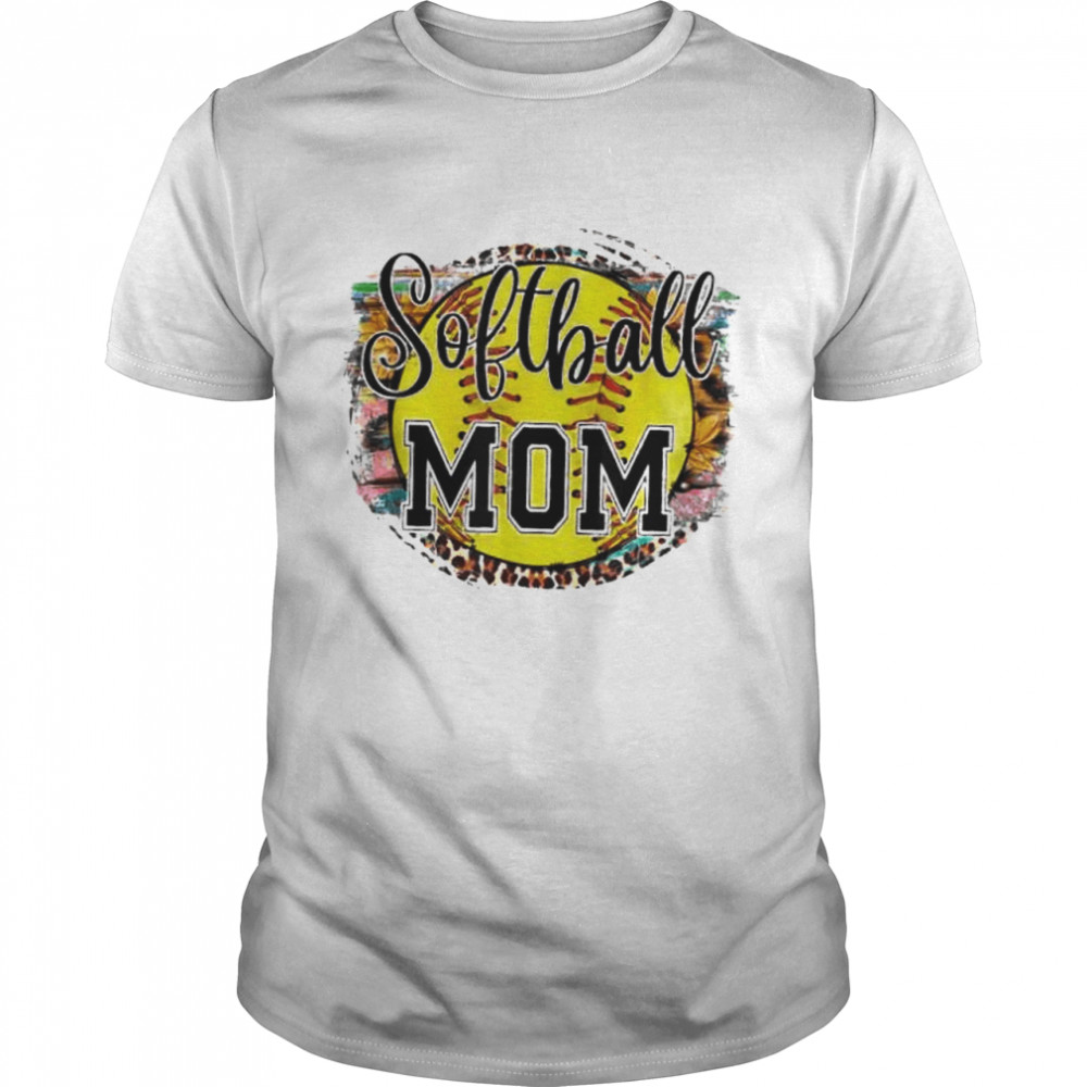 Baseball mom softball mom mothers day 2022 leopard sunflower shirt