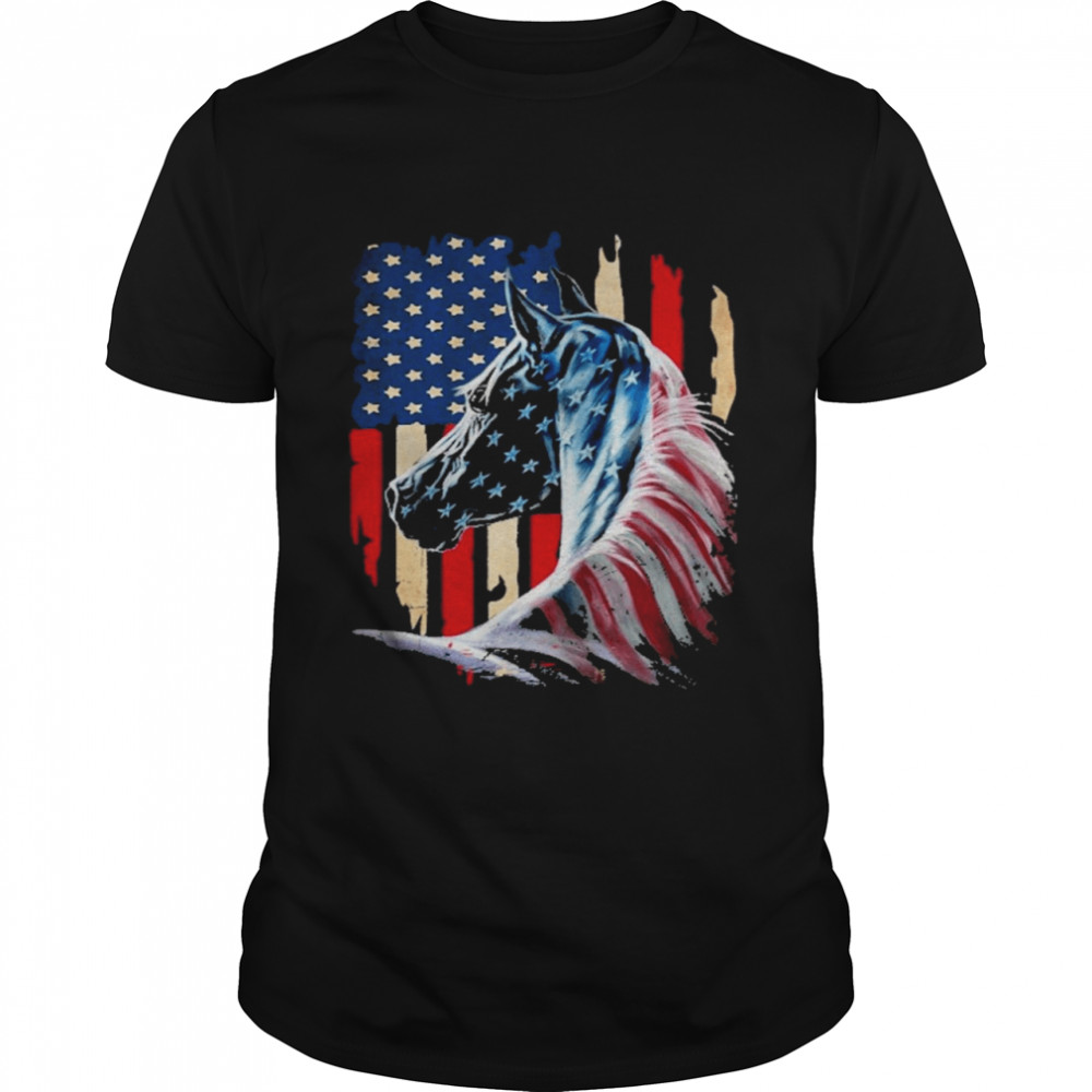 Horses America Flag Shirt