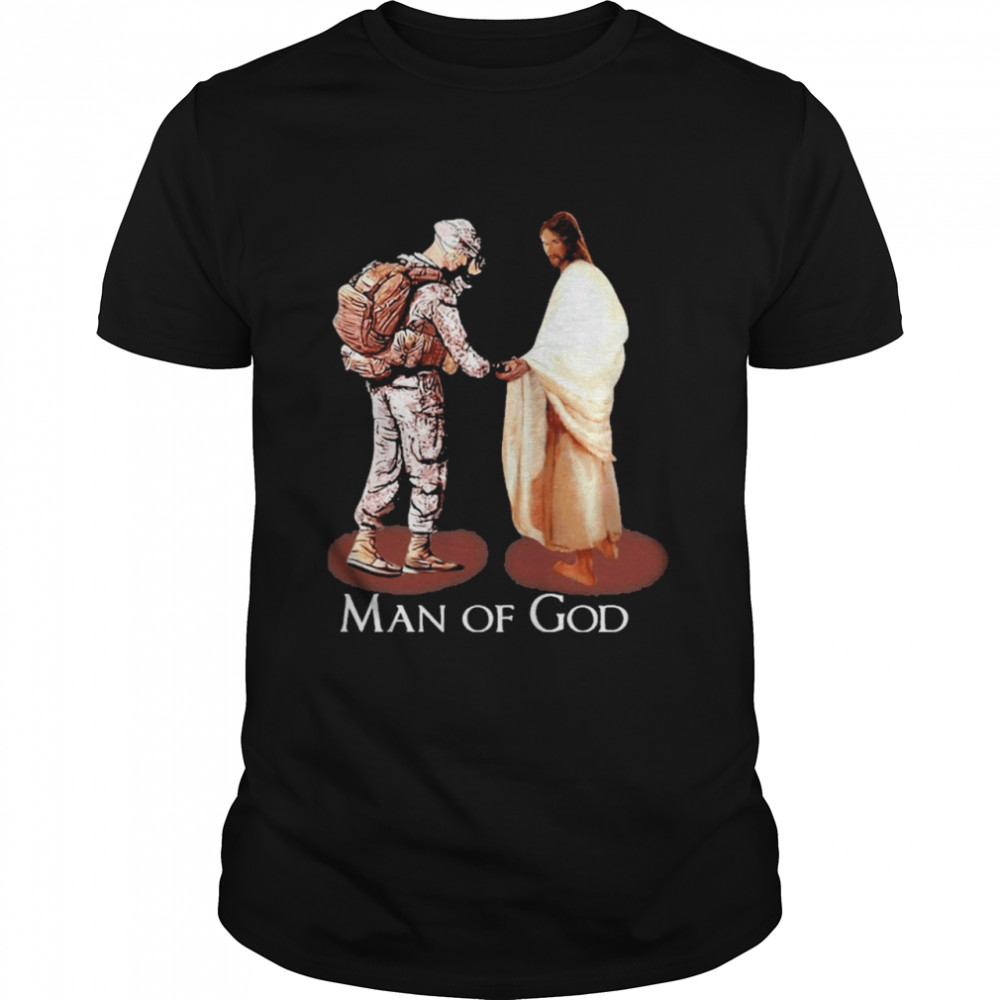 Jesus and Veteran Man Of God Shirt