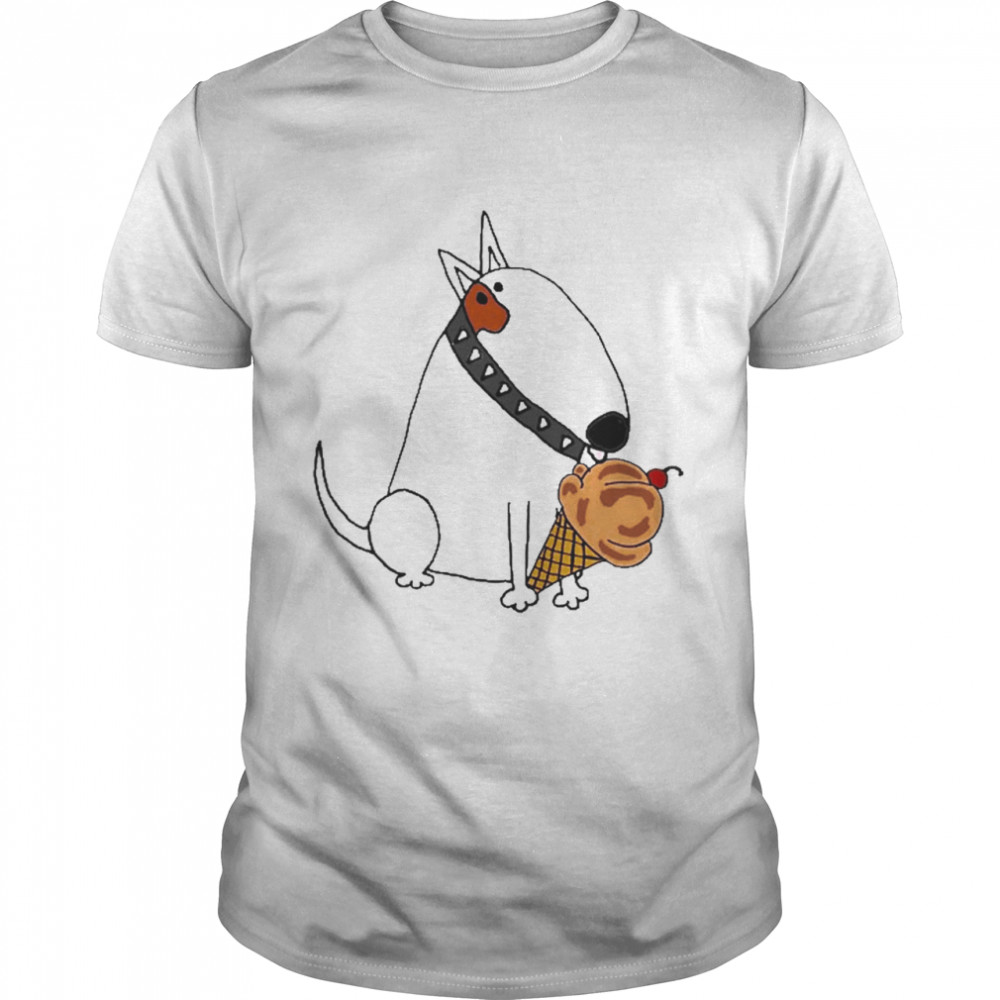 Bull Terrier Dog Eating Ice Cream Shirt