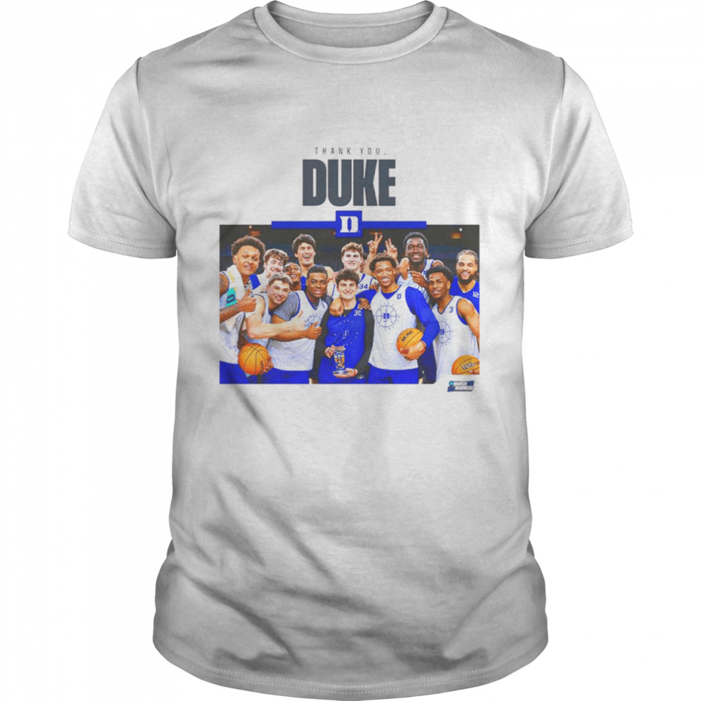 NCAA March Madness thank you Duke poster shirt