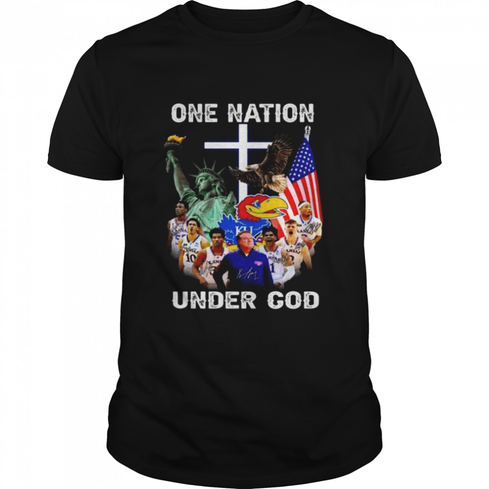 Kansas Jayhawks one nation under god American flag 2022 shirt