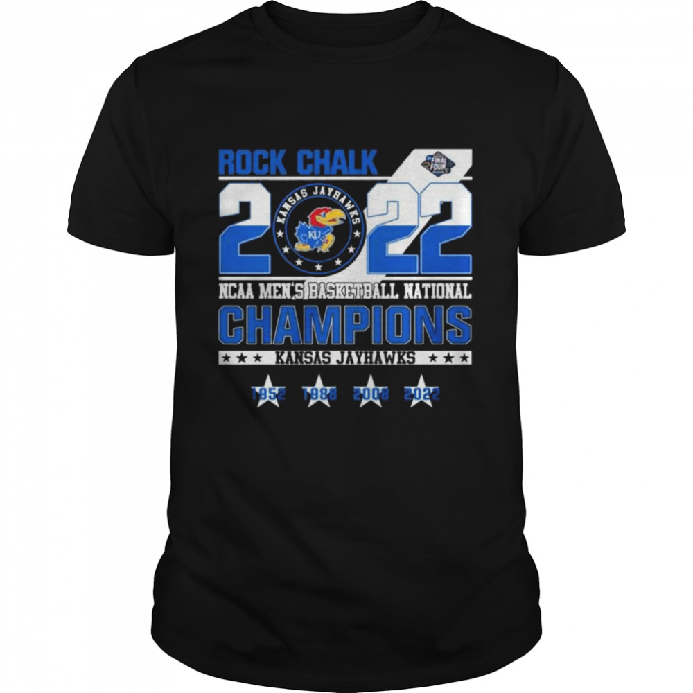 Kansas Jayhawks Rock Chalk NCAA men’s basketball national champions shirt