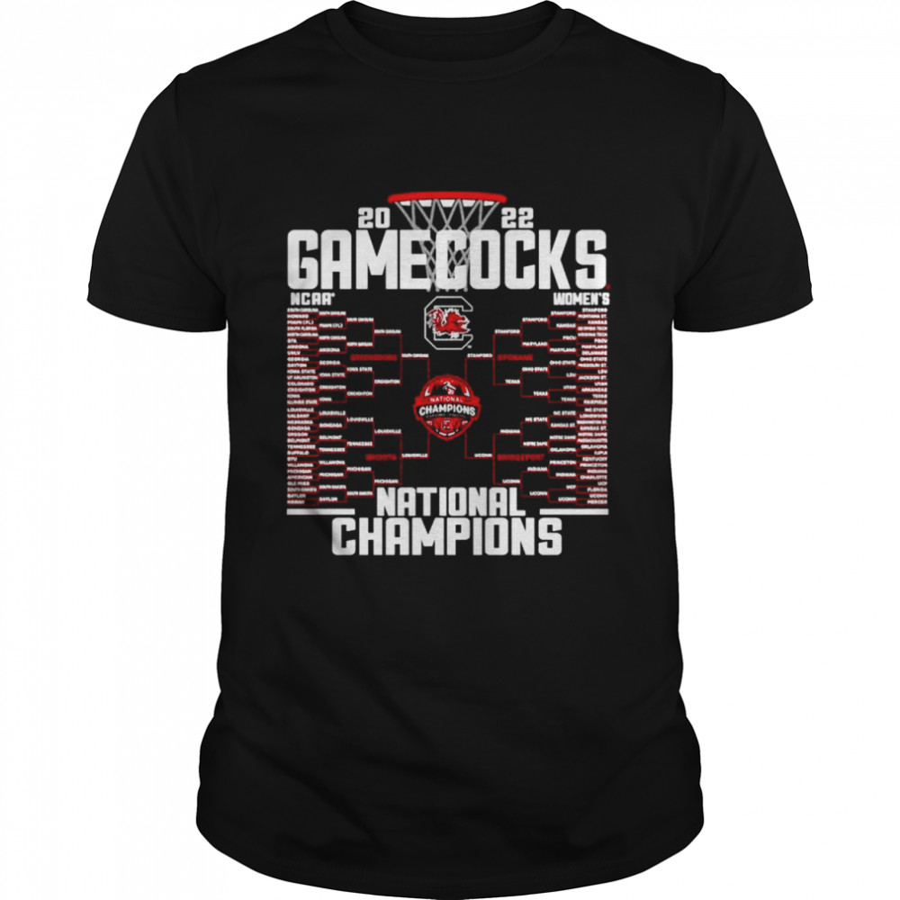 South Carolina Gamecocks 2022 NCAA Women’s Basketball National Champions Bracket shirt