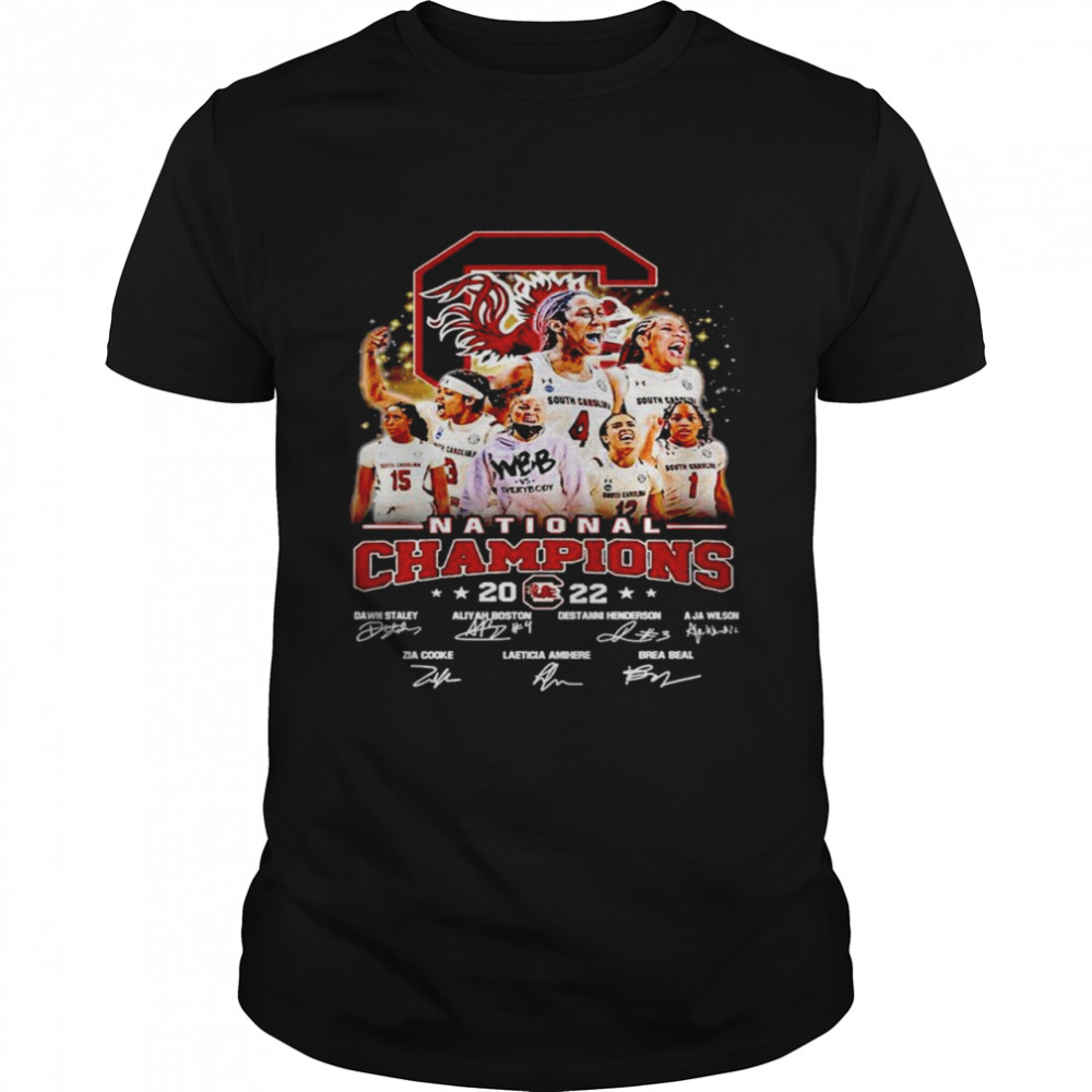 South Carolina Gamecocks National Champions 2022 signatures shirt