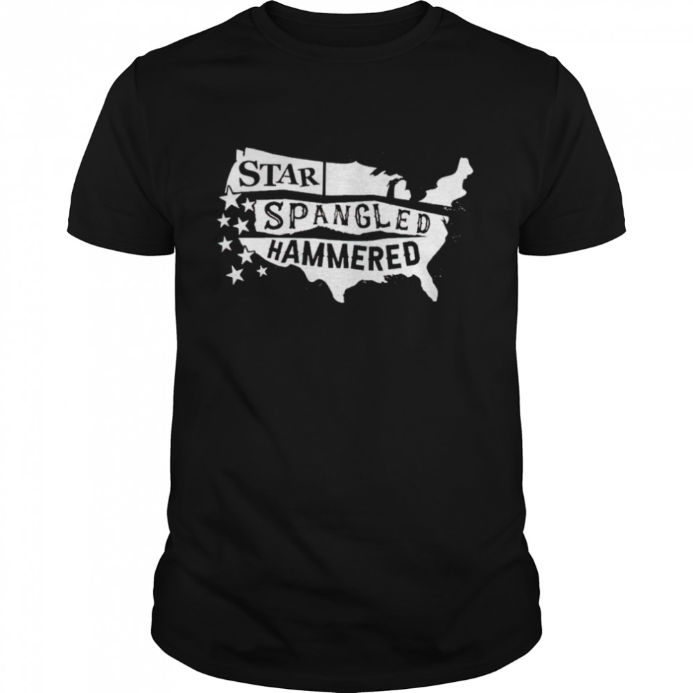 Star spangled hammered shirt