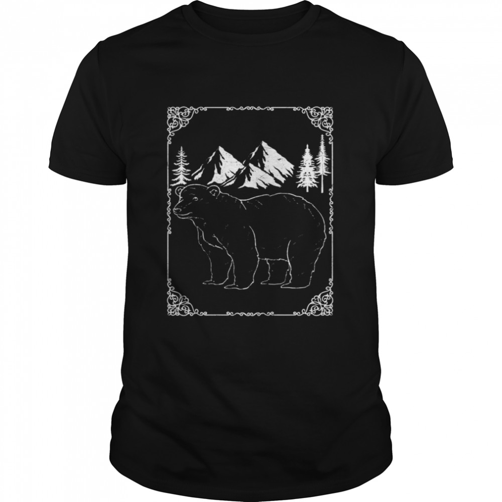 Vintage Natur Landschaft Arktis Tier Polarbär Eisbär Shirt