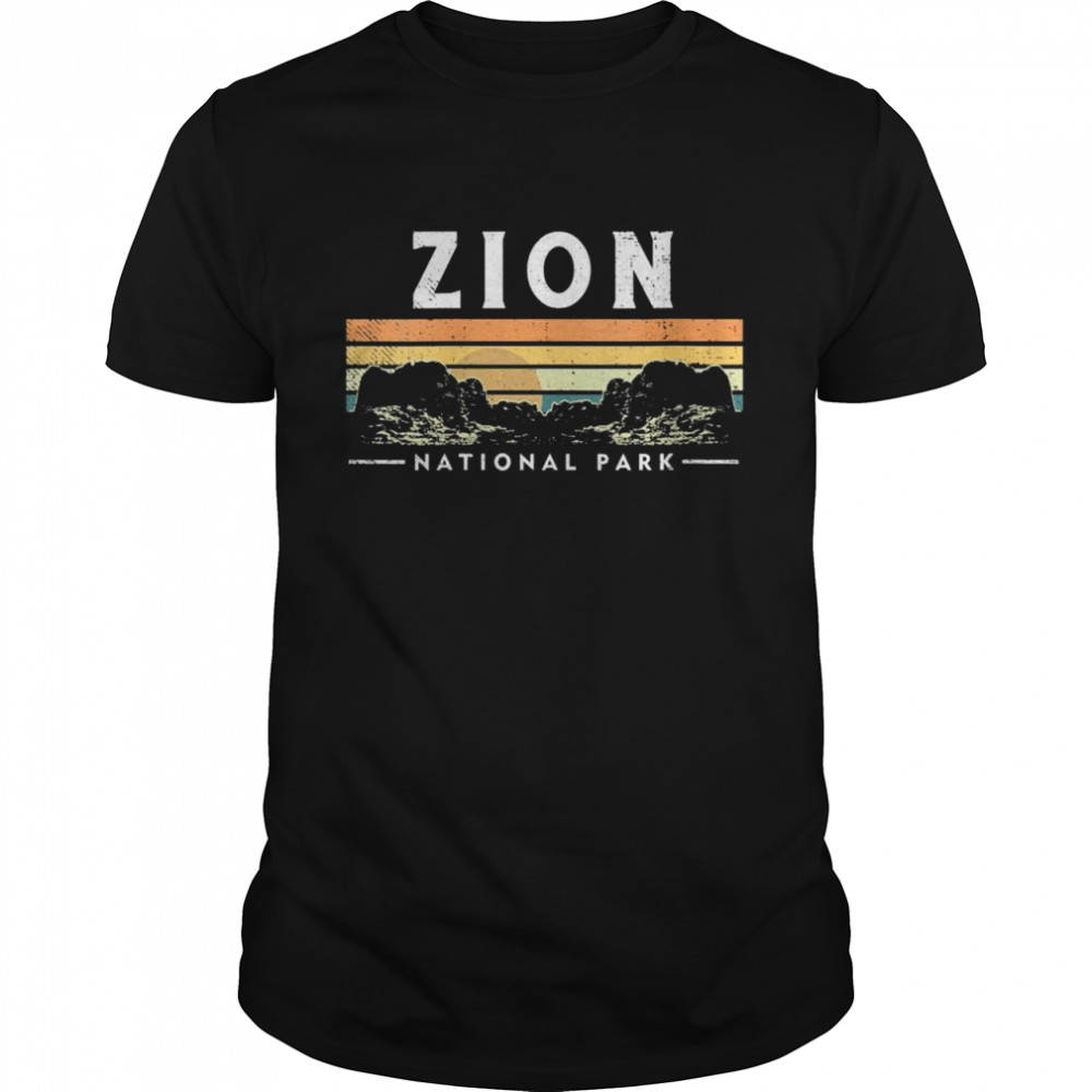 Womens Retro Zion National Park US Vintage Utah Adventure Hiking Shirt