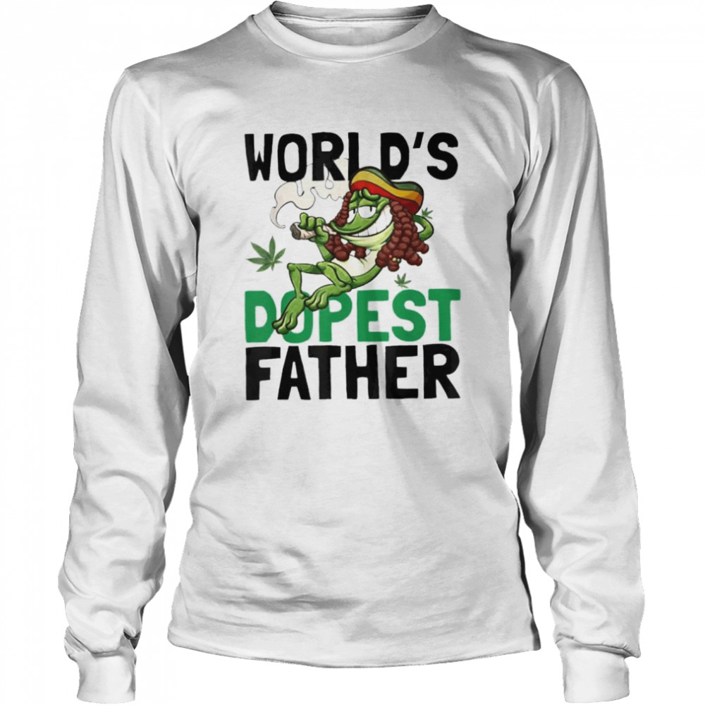 Worlds Dopest Father Weed Marijuana Cannabis 2022 Frog shirt Long Sleeved T-shirt