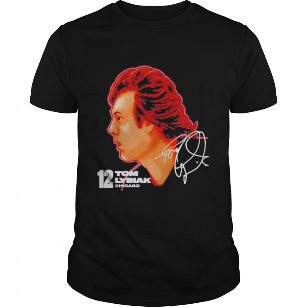 tom Lysiak Chicago Profile Signature Shirt