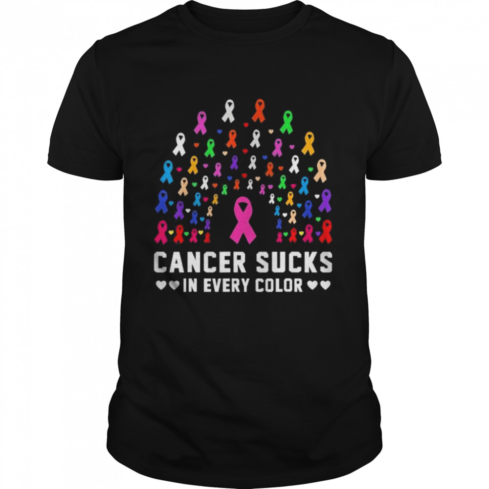 Cancer sucks in every color fighter shirt