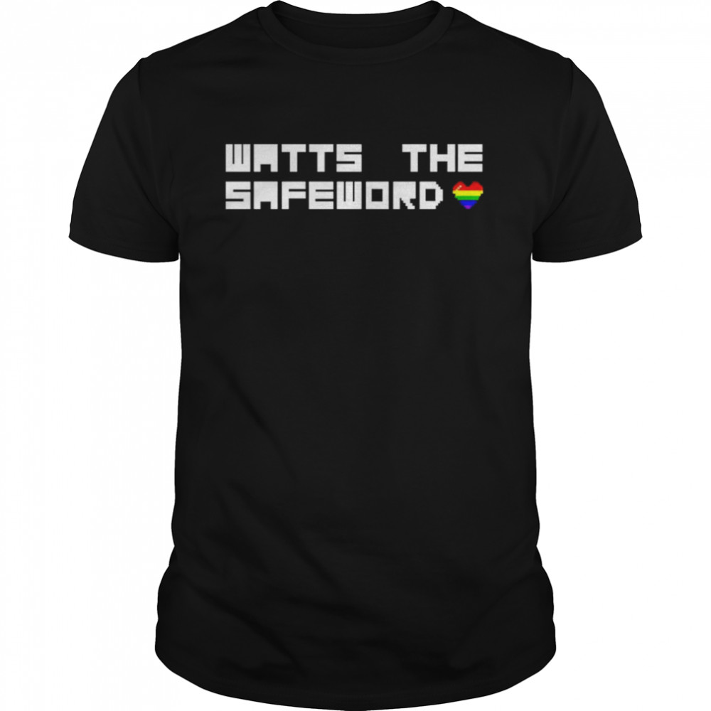 Watts The Safeword Pixel Pride shirt