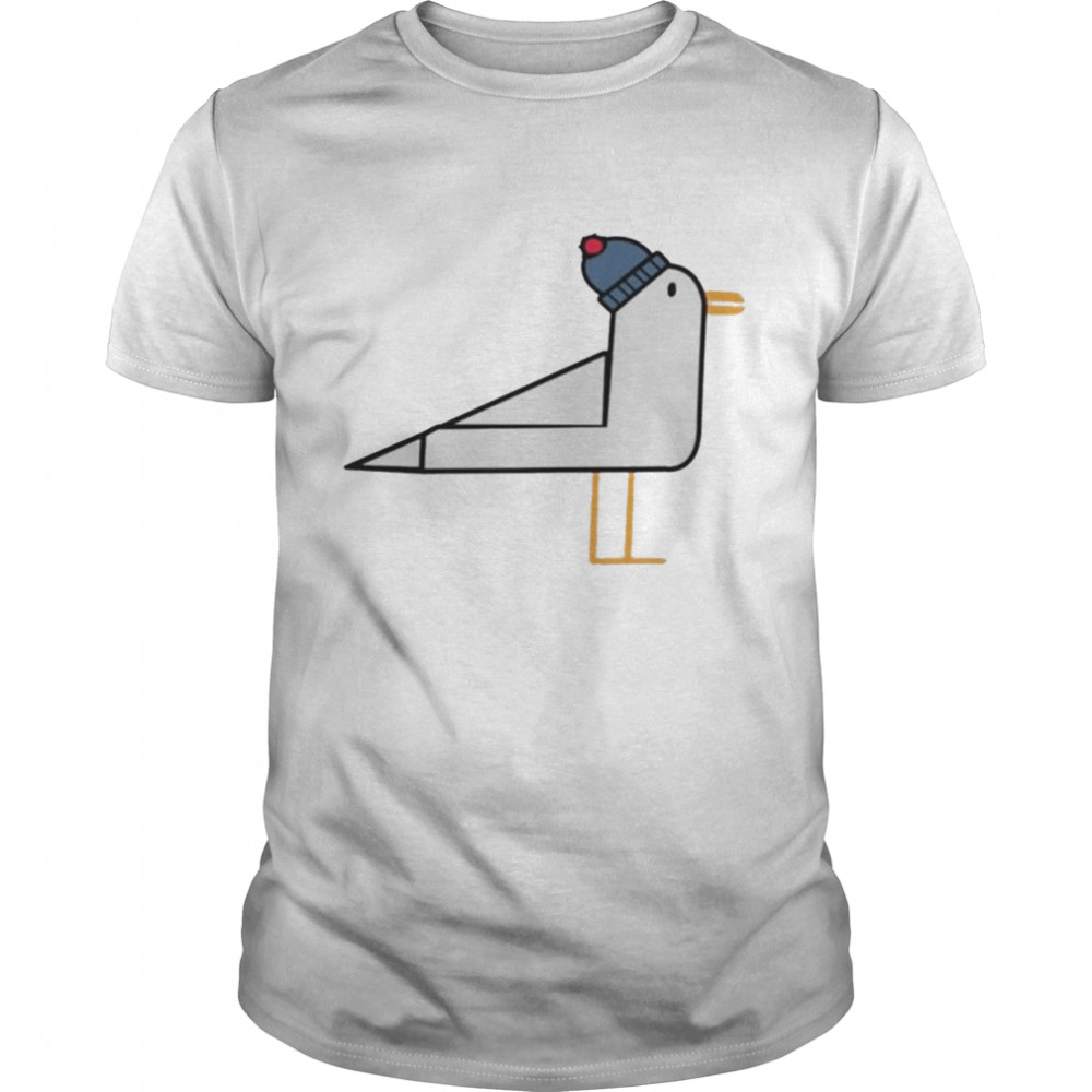 Anton hofreiter seagull wearing a bobble hat shirt