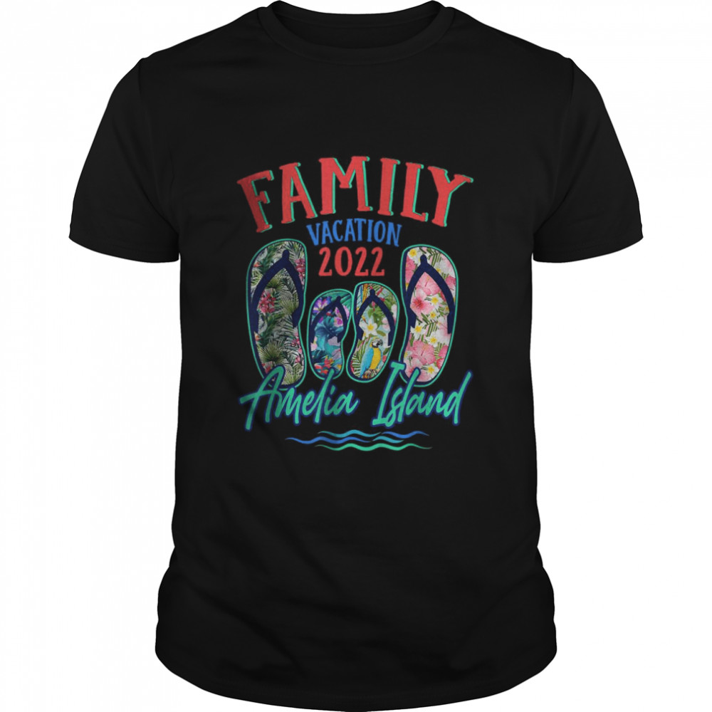 Amelia Island Florida Vacation 2022 Flip Flops Family Group T-Shirt