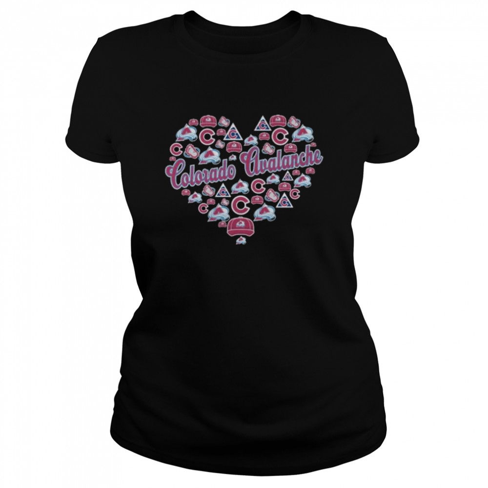 Colorado avalanche heart shirt Classic Women's T-shirt