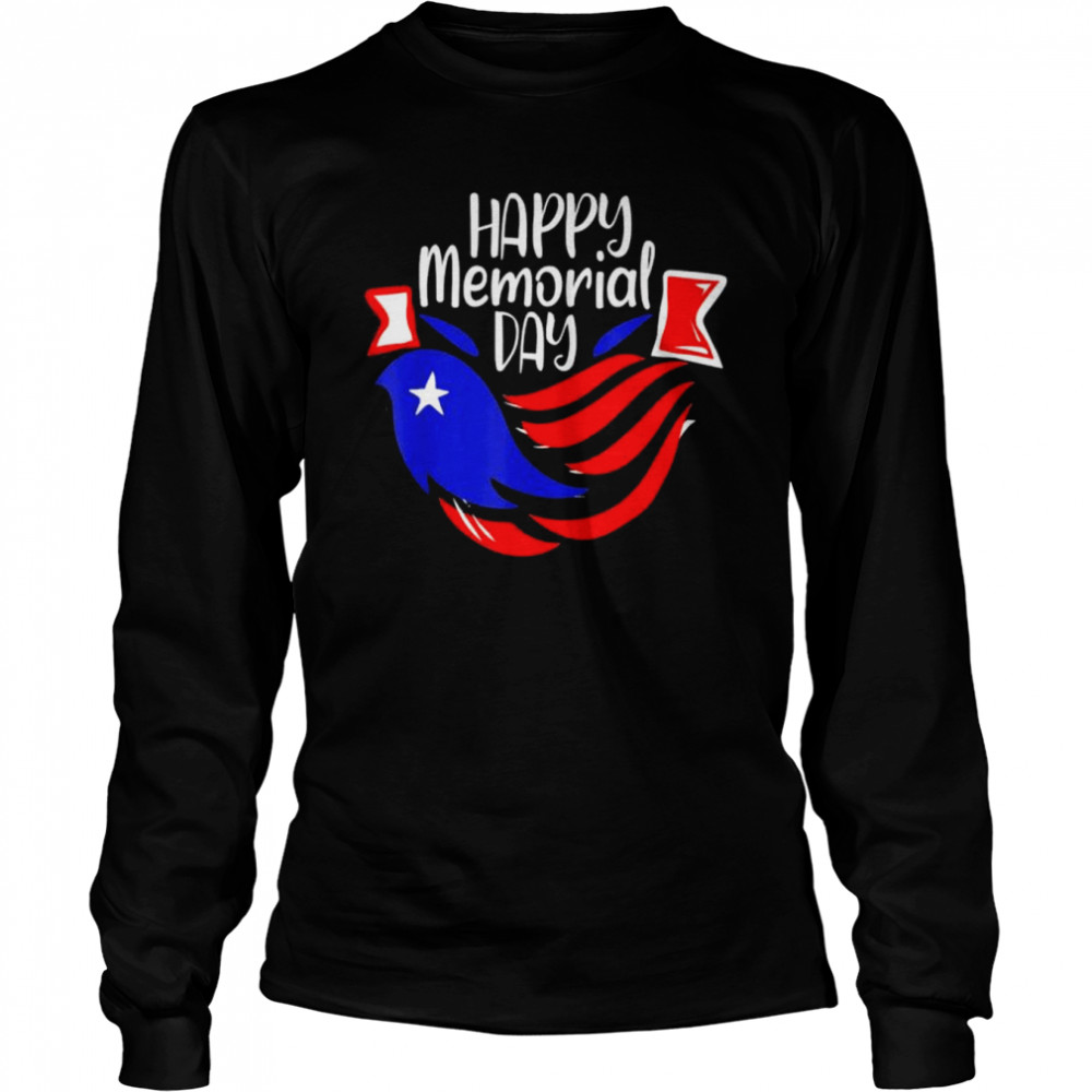 Happy Memorial Day Freedom 4th of July shirt Long Sleeved T-shirt