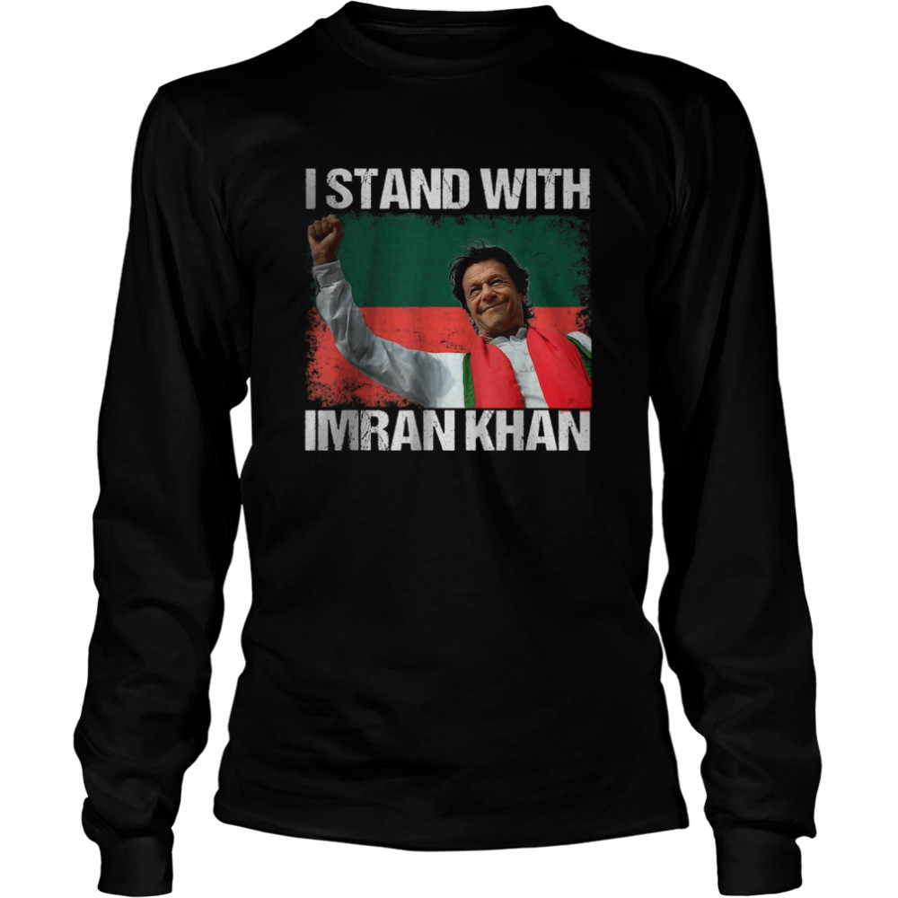 Imran Khan PTI Party Pakistan Support Freedom Flag Pakistan T- Long Sleeved T-shirt