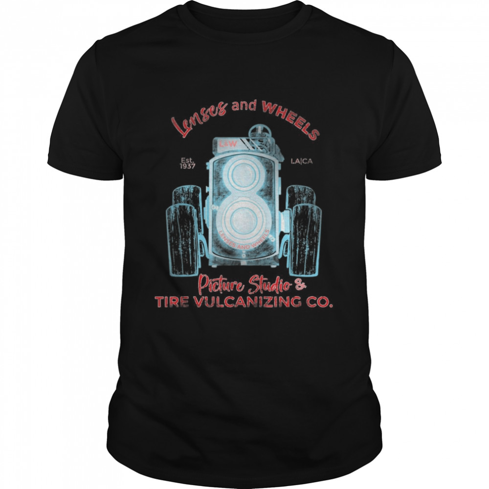 Lenses and Wheels Picture Studio and Tire Vulcanizing Co Shirt