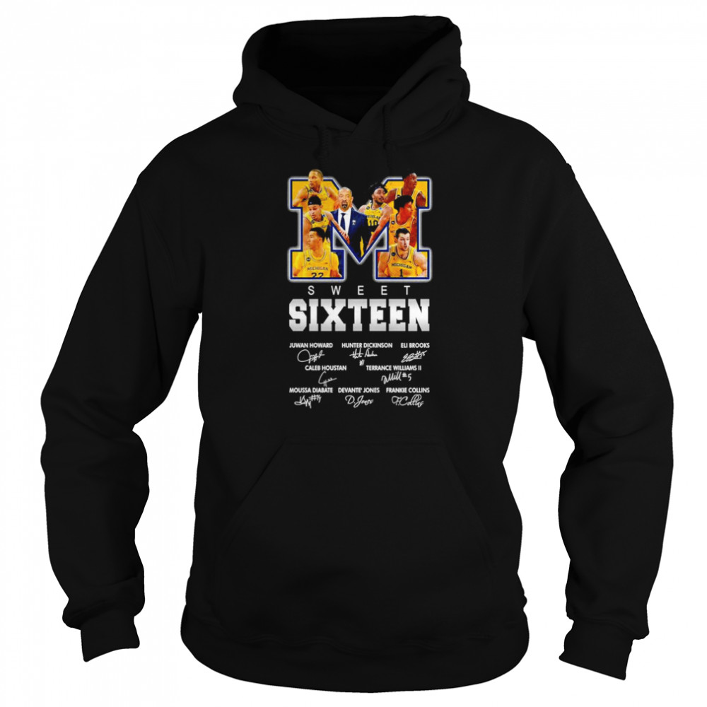 Michigan Wolverines Sweet Sixteen signatures shirt Unisex Hoodie