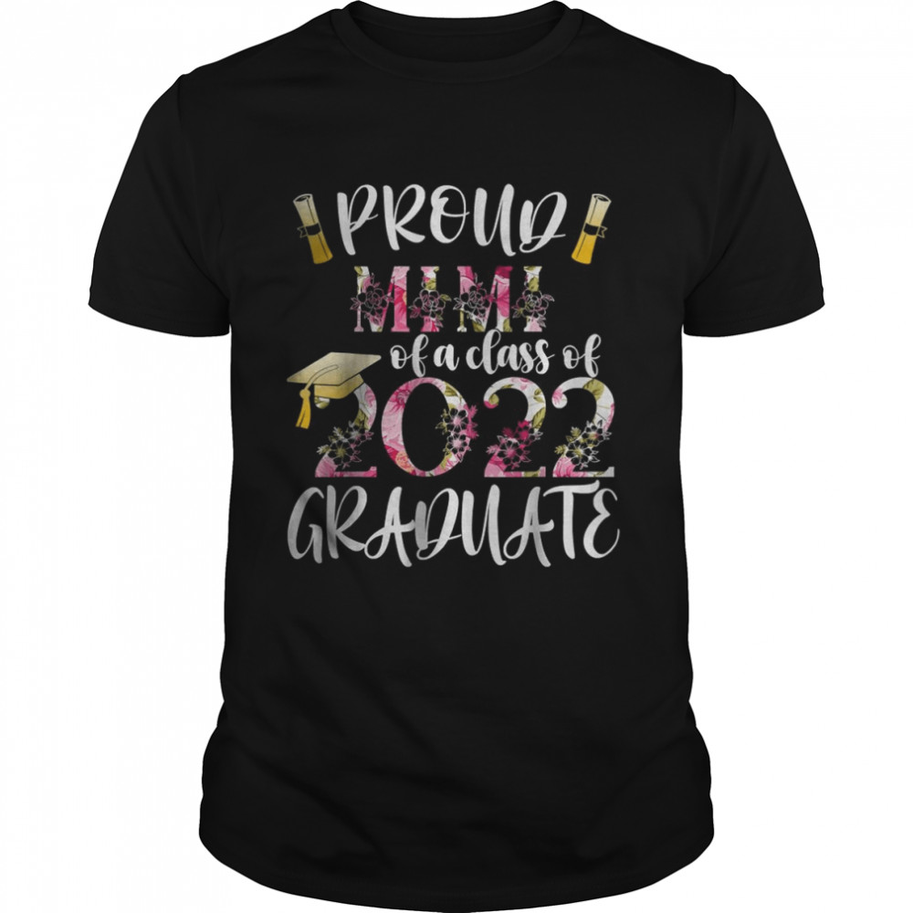 Proud Floral Mimi of a Class of 2022 Graduate Floral 2022 T-Shirt