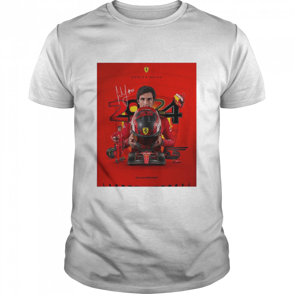 Scuderia Ferrari Carlos Signs poster shirt