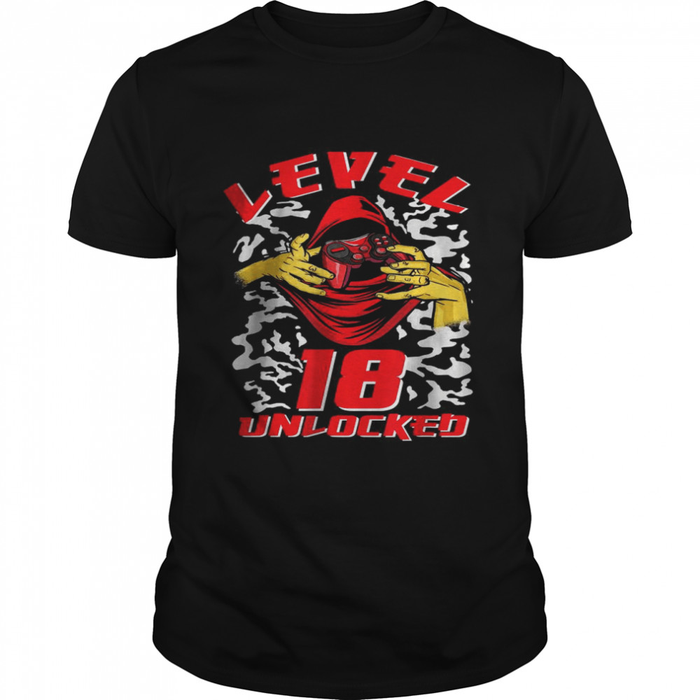 18th BDay 18yr Boy Funny Gamer 18 Years Old Birthday T-Shirt